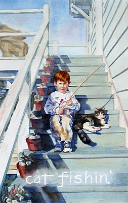 "Cat Fishin" - Alexandra Eyer Fine Portraits