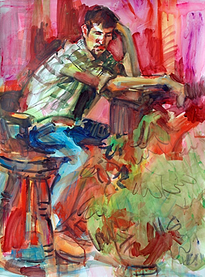 "Brice In The Pink" - Alexandra Eyer Fine Portraits.